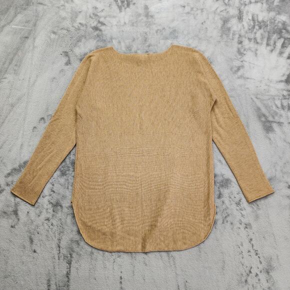 INC International Concepts Sweater Womens M Tan Wool Blend High Low Pullover - Picture 2 of 8